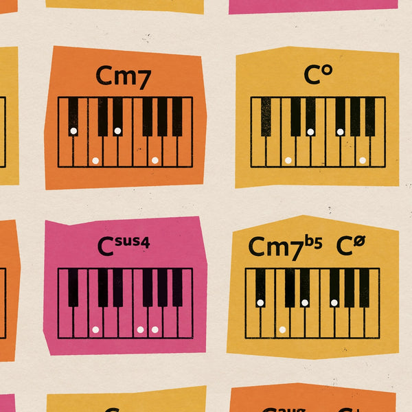 Klaverakkorder· cheat sheet edition · plakat