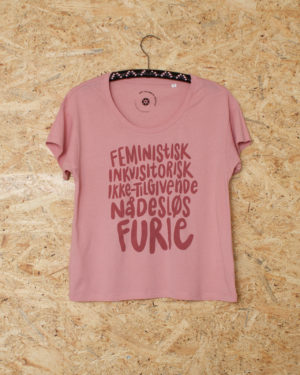 Feministisk T-shirt med slogan