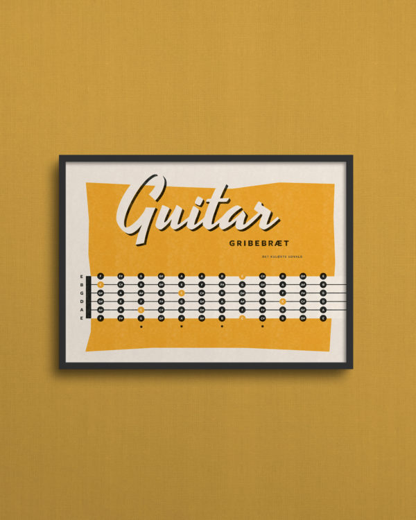 Guitarens gribebræt gul